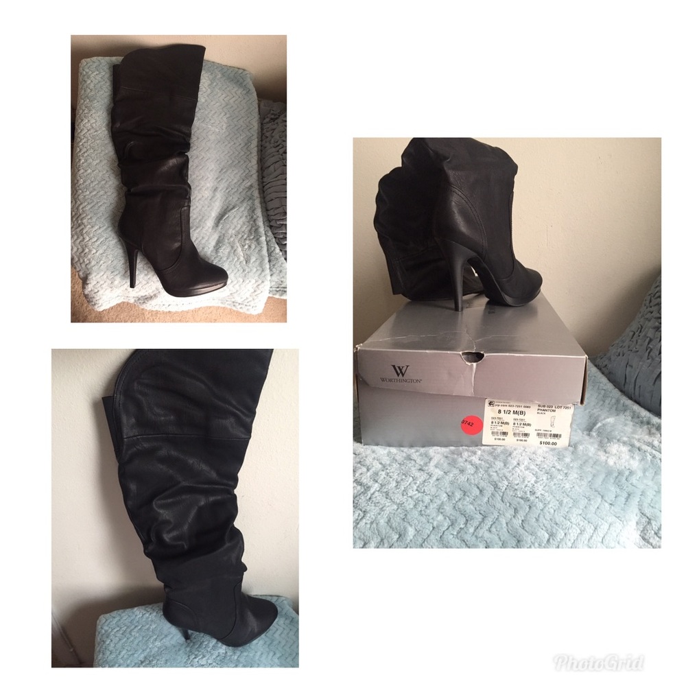 Black knee boot